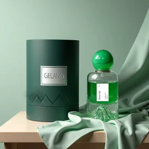 50ml Mountain-Bottom Glass Perfume Bottle and 30ml Clear Glass Perfume Bottle with Round Lid