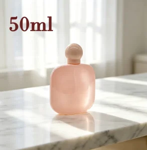 50ml Pink Glass Perfume Bottle With Round Cap Factory Supply Custom Private Label