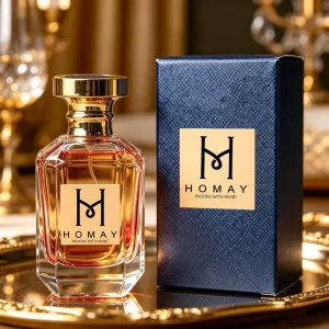 50ml Thick Bottom Clear Refillable Perfume Glass Bottle with Zamac Lid and Box Packaging
