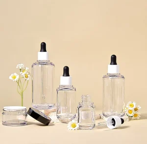 50ml Transparent Skin Care Lotion Dropper Bottle for Body Massage Essential Oil and Serum
