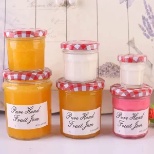 50ml to 500ml Small Square Glass Mason Jar for Caviar, Honey, and Candy Storage