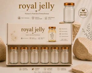 55ml 75ML 120ml Premium Food Grade Glass Jar with Press on Twist off Lid for Royal Jelly Baby Food High End Nutrition Packaging