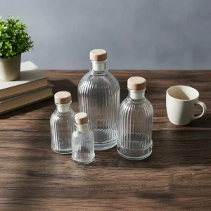 5cl Transparent Refillable Glass Diffusion Bottle with Cork for Aromatherapy and Essential Oil