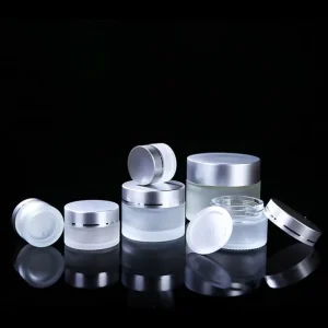 5g-100g and 30ml Clear Frosted Glass Cosmetic Cream Jar
