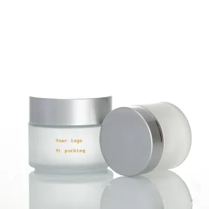 5g 10g 15g 20g 30g 50g 100g Facial Cream Ointment Jar Frosted Glass Jar with Gold Silver Black Lids