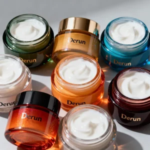 5g 10g 15g 20g 30g 50g 100g Rounded Glass Cosmetic Jar with Customized Lid