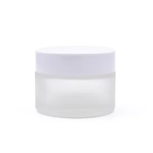 5g 10g 15g 30g 50g 100g Transparent Frosted Face Cream Glass Jar with Gold Silver Black or White Lid