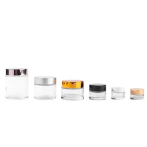5g 10g 20g 30g 50g Empty Frosted Transparent Glass Cosmetic Jar for Cream Lotion and Powder