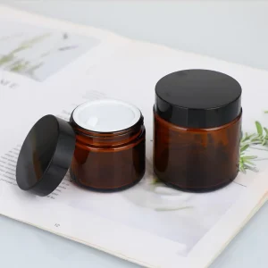 5g-150g Cylinder Glass Cream Jars with Dropper Head for Face Cream, Recyclable, MOQ 100pcs