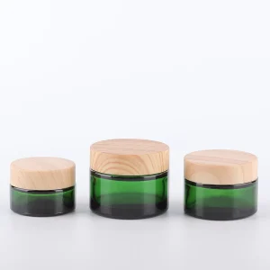 5g 15g 30g 50g 100g 250g Cosmetic Bamboo Lid Glass Jar Face Cream Frost Glass Jar With Bamboo Lid