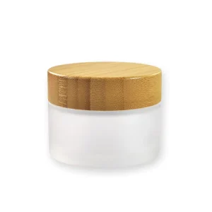5g 15g 30g 50g 100g Clear Frosted Eye Cream Glass Jar with Bamboo Lid