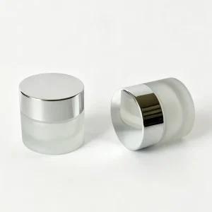 5g Mini Frosted Glass Cream Jar with Plastic Cap for Eye Cream and Lip Balm Samples