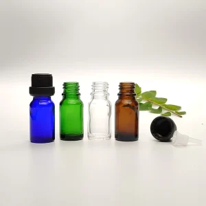 5ml 10ml 15ml 20ml 30ml 50ml 100ml 1oz Clear Amber Cobalt Blue Glass Essential Oil Bottle With EU Dropper