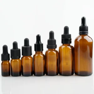 5ml 10ml 15ml 20ml 30ml 50ml 100ml Amber Glass Dropper Bottles for Essential Oil