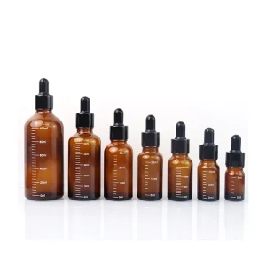 5ml 10ml 15ml 20ml 30ml 50ml 100ml Amber Glass Essential Oil Serum Graduated Bottle With Measurement Markings
