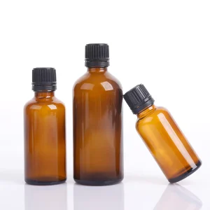 5ml 10ml 15ml 20ml 30ml 50ml 100ml Amber Glass Skincare and Essential Oil Bottle with Plastic Tamper-Proof Cap and Dropper
