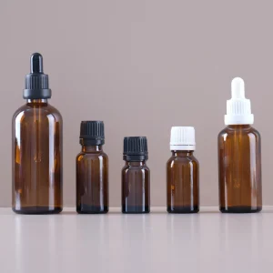 5ml 10ml 15ml 20ml 30ml 50ml 100ml Customized High Quality Cosmetic Amber Glass Essential Oil Bottle With Dropper