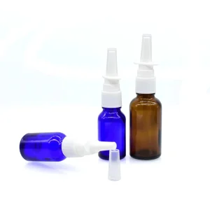 5ml 10ml 15ml 20ml 30ml 50ml 100ml Round Glass Nasal Spray Bottles with Leak-Proof Mist Cap
