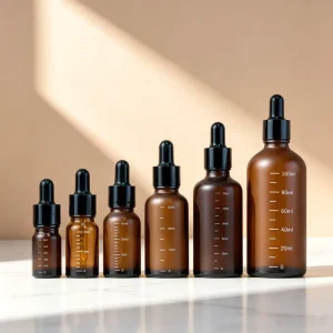 5ml 10ml 15ml 30ml 50ml 100ml Graduated Amber Glass Dropper Bottles for Liquid