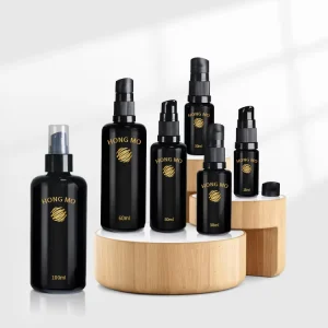 5ml 10ml 15ml 30ml 50ml 60ml 100ml Matte Black Glass Essential Oil Bottle with Pump Sprayer