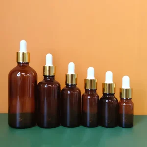 5ml 10ml 15ml Amber Glass Essential Oil Dropper Bottle