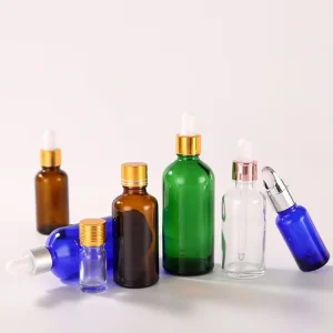 5ml 10ml 20ml 30ml 50ml 100ml Amber Color Glass Dropper Bottles with Child Resist Glass Dropper for Essential Oil Cosmetic