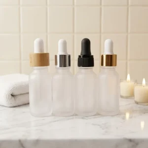 5ml 10ml 20ml 30ml 50ml 100ml Clear Frosted Glass Essential Oil Bottle Glass Dropper Bottle with Various Style Dropper
