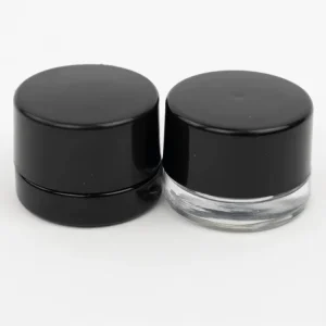 5ml 7ml 9ml Clear Black Glass Concentrate Containers with Child Resistant Plastic Cap