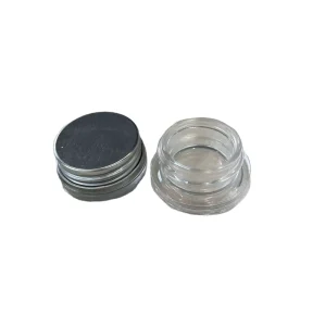 5ml 7ml 9ml Smell-Proof Round Glass Jar with Aluminum Lid for Cosmetic and Concentrate Storage
