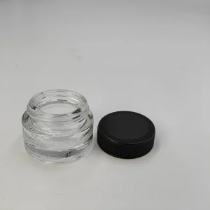 5ml Clear Smell-Proof Concentrate Oil Wax Glass Jar with Silicone Cap