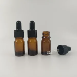 5ml Round Amber Dropper Glass Bottles for Essence Oil Perfumed Product Packaging 10ml 15ml 20ml 50ml 100ml 120ml Capacity