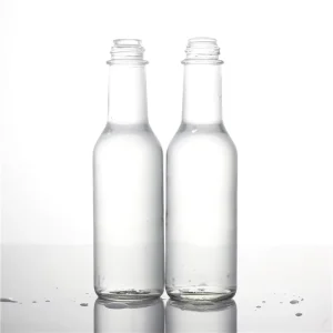5oz 150ml Clear Glass Screw-Cap Bottle for Chili Sauce, Ketchup, Vinegar, Tequila, and Brandy