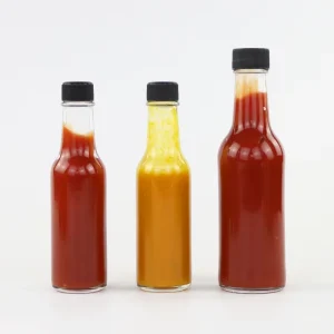 5oz 150ml Glass Woozy Hot Sauce Bottle with Dripper Lid