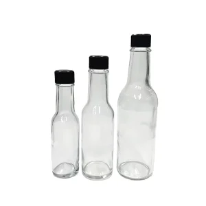 5oz 150ml Hot Sauce Woozy Glass Bottle with Leak-Proof Screw Cap and Dripper Insert