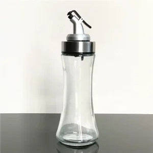 6 oz Oil Vinegar Sauce Glass Dispenser Bottle with Drip-Free Pouring