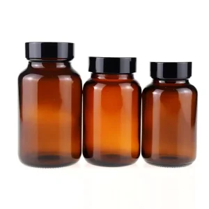 6.75 Oz. (200 Cc) 200ml 250ml 150ml Amber Glass Packer Supplement Bottle 45mm 45-400 Brown Glass Jars for Pharmacy Pill Vitamin