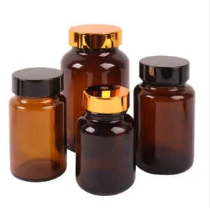 60 75 100 120 150 200 300 500 Cc Vitamin Wide Mouth Pharmaceutical Glass Capsule Bottle With Cap for Tablet