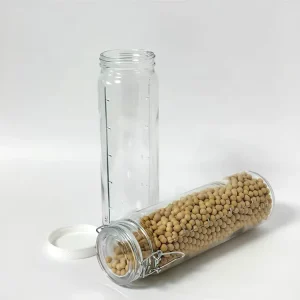 600ml 20oz Cylindrical Glass Food and Jam Storage Jar with Airtight Clamp Lid