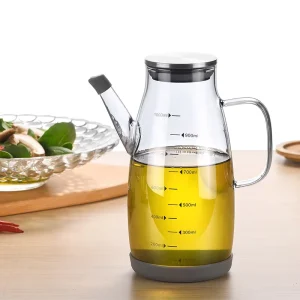 600ml 800ml 1000ml BPA-Free Borosilicate Glass Oil Bottle with Lid