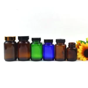 60ml 100ml 120ml 150ml 200ml 300ml 400ml Wide Mouth Glass Health Care Bottles for Medicine Pills Capsules and Vitamins