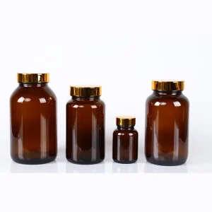 60ml 120ml 150ml Amber Glass Pill and Pharmaceutical Medicine Bottle with Tablet Glass Jar