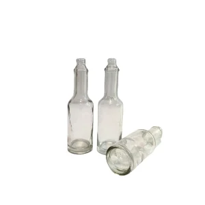 60ml 2oz Clear Glass Bottles for Hot Sauce and Red Pepper Sauce with Lids