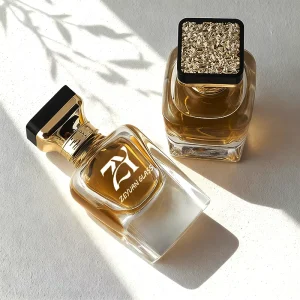 60ml High end Perfume Packaging Square Bottle Gold Cap Luxury Empty Glass Bottle For Perfume