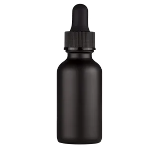 60ml Matte Black Glass Essential Oil Dropper Bottle