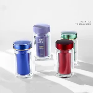 60ml Transparent Glass Medicine Bottle for Vitamins and Pills