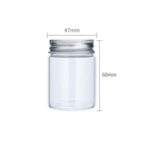 60ml Transparent High-Borosilicate Glass Jar