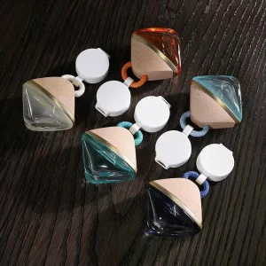 6ml 8ml 10ml Cylinder Glass Hanging Car Perfume Diffuser Bottle with Cap