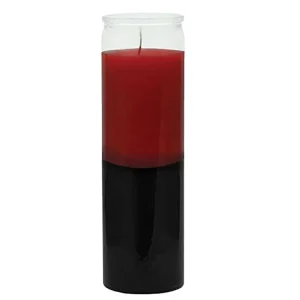 7-Day Glass Jar Mexican Church Double-Color Memorial Candles