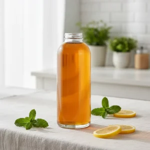 700ml 500ml Clear Cylindrical Glass Beverage Bottles for Cold Brew Coffee Kombucha Juice Tea Soda Packaging Screw Caps
