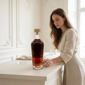700ml 750ml Glass Whiskey Bottle & Custom Best Selling High Quality Clear Bottle with Wooden Cork